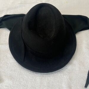 Street Smart by Betmar Vintage Black Wool Felt Fedora Hat Made in USA WPL 4384